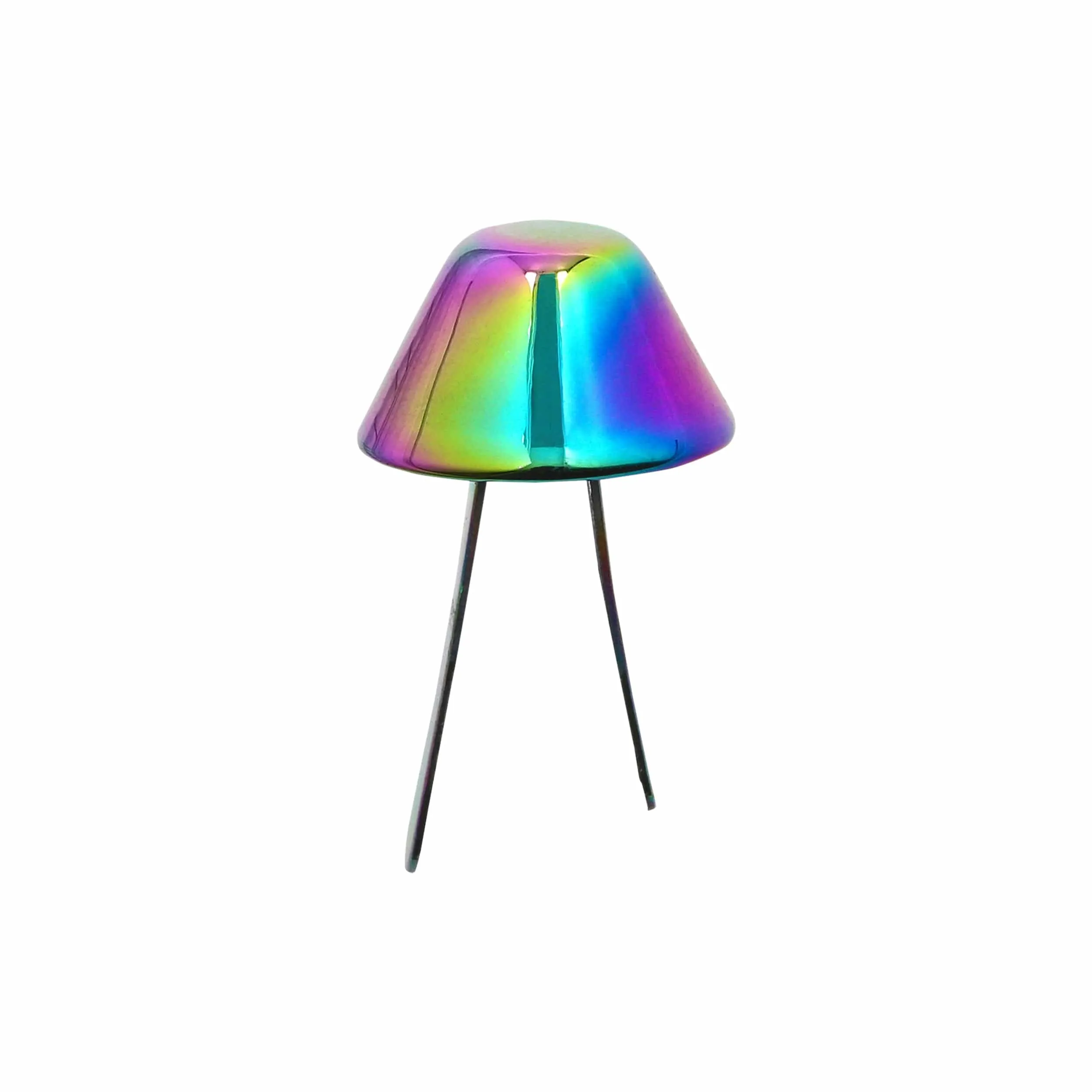 12mm Rainbow, Cone Handbag Bottom with Prongs, Zinc Alloy-PK10, #P-4000-12-IR