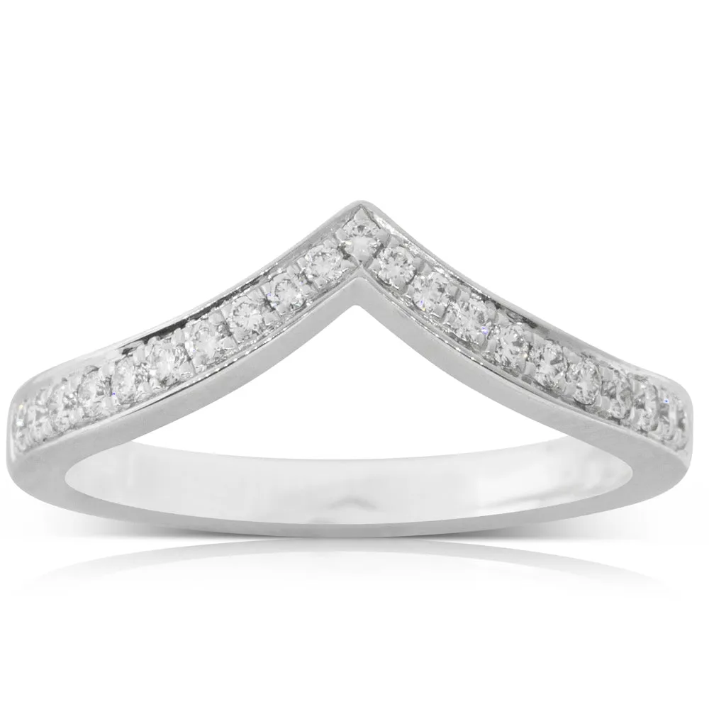 18ct White Gold .24ct Diamond Tiara Band