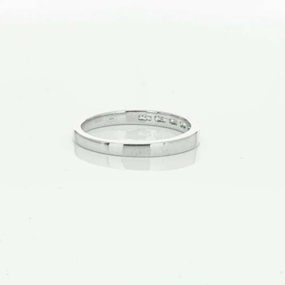 18ct White Gold .25ct Princess Cut Diamond Band