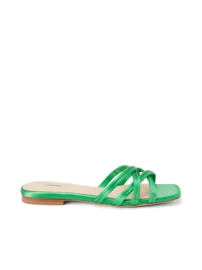 Abelle Satin Flat Sandal