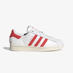 Adidas Originals | WMN'S SUPERSTAR  { CLOUD WHITE/BRIGHT RED/WONDER CLAY