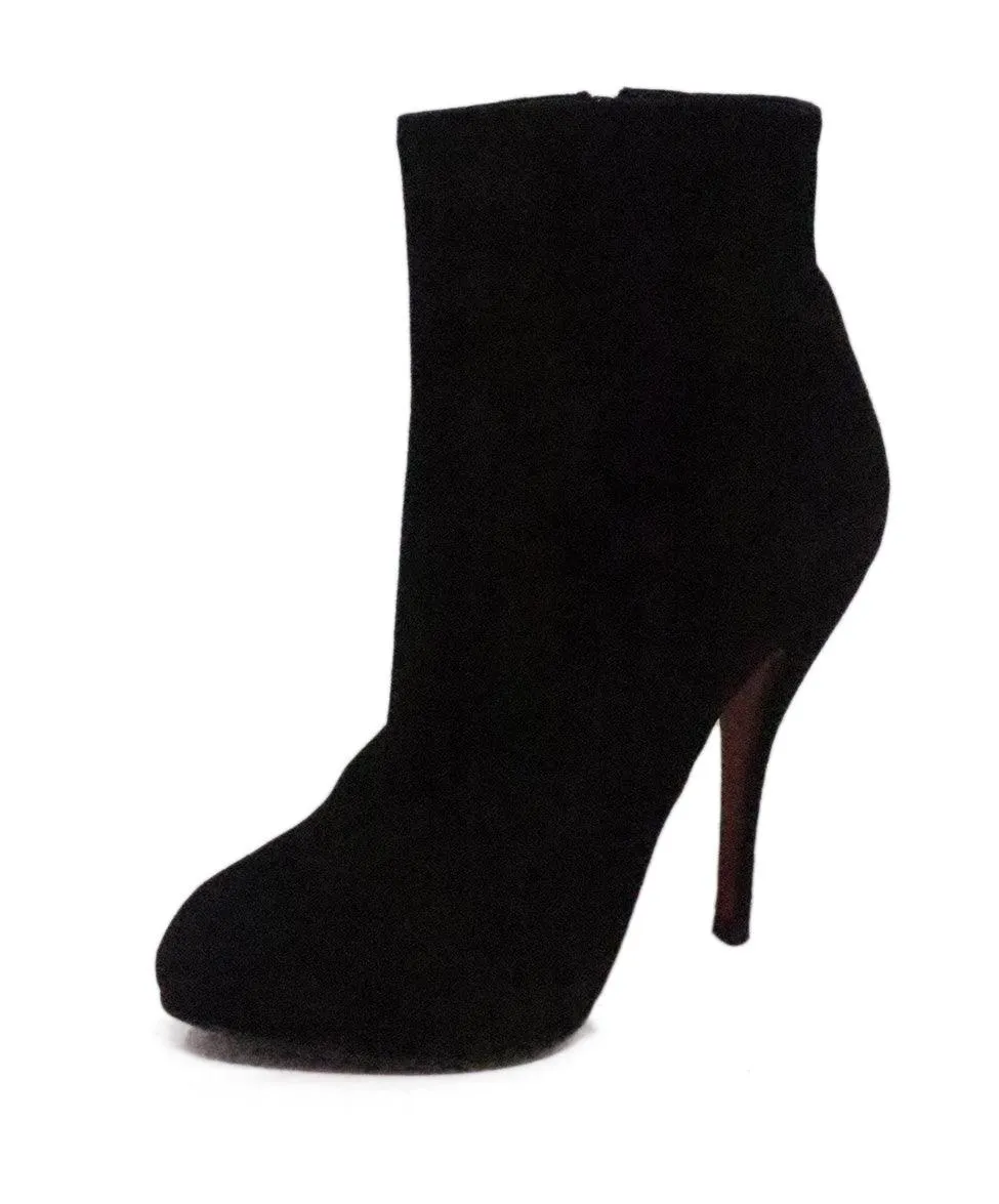 Christian Louboutin Black Suede Booties sz 7.5