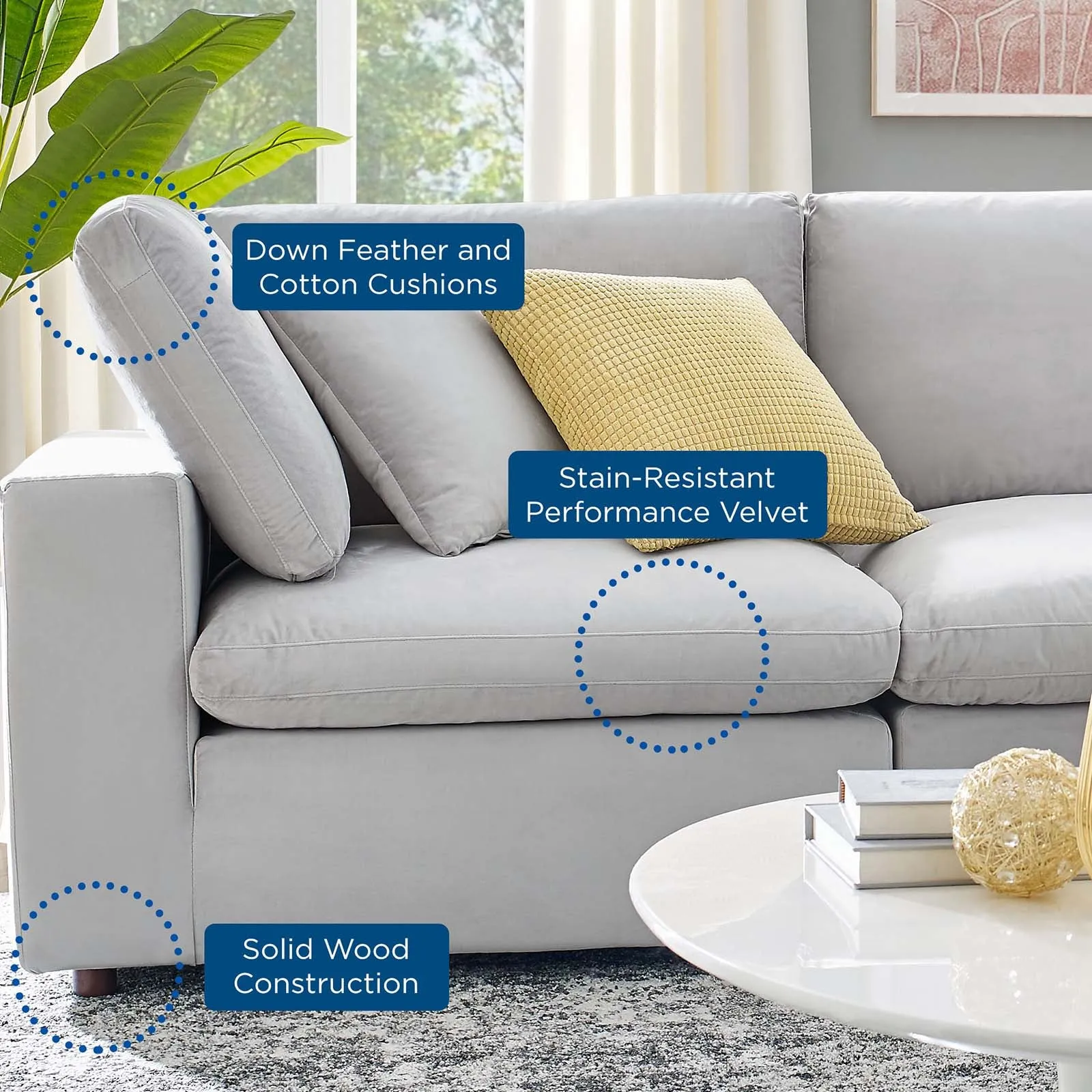 Commix Extra Large Corner Sectional by Modway