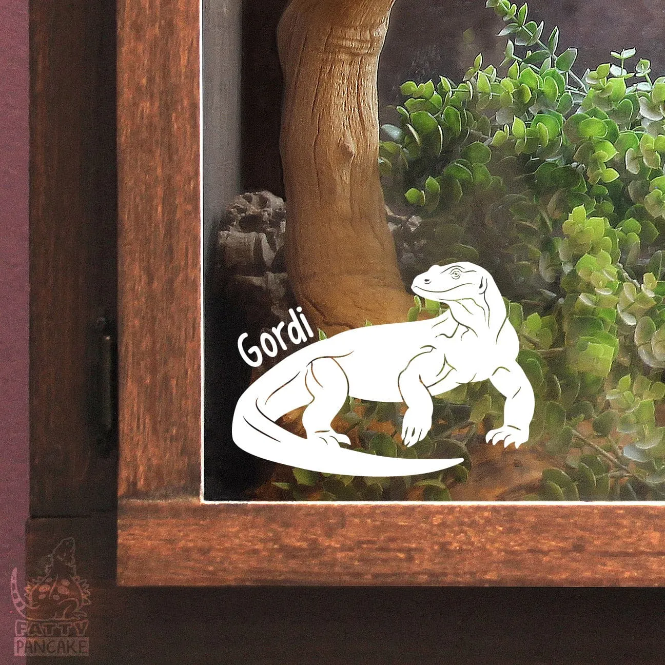 Komodo Dragon Monitor Lizard Decal, Waterproof Vinyl Decal, Cute Reptile Gift