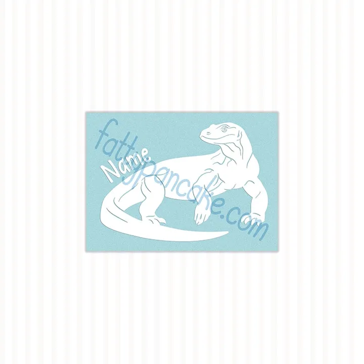 Komodo Dragon Monitor Lizard Decal, Waterproof Vinyl Decal, Cute Reptile Gift