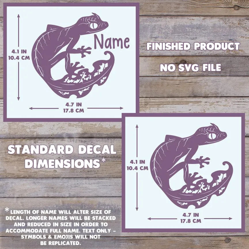 Leaf Tail Gecko Decal, Waterproof Vinyl Decal, Cute Reptile Gift