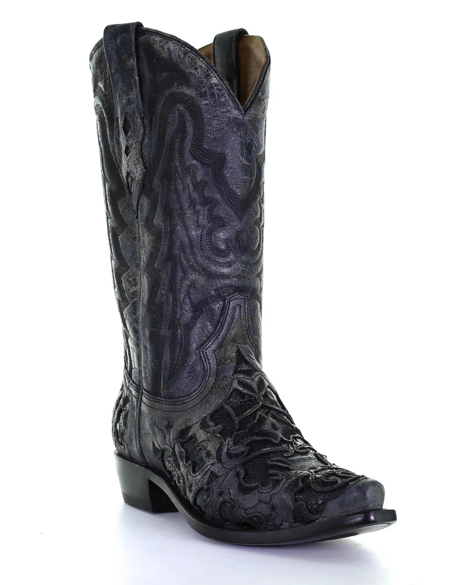 Men's Alligator Inlay Western Boots