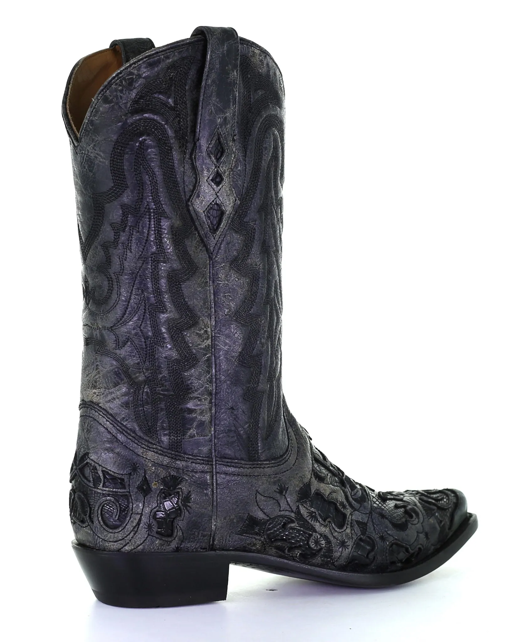 Men's Alligator Inlay Western Boots