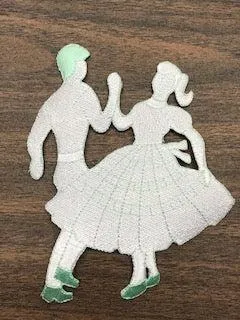 Square Dance Embroidered Patches