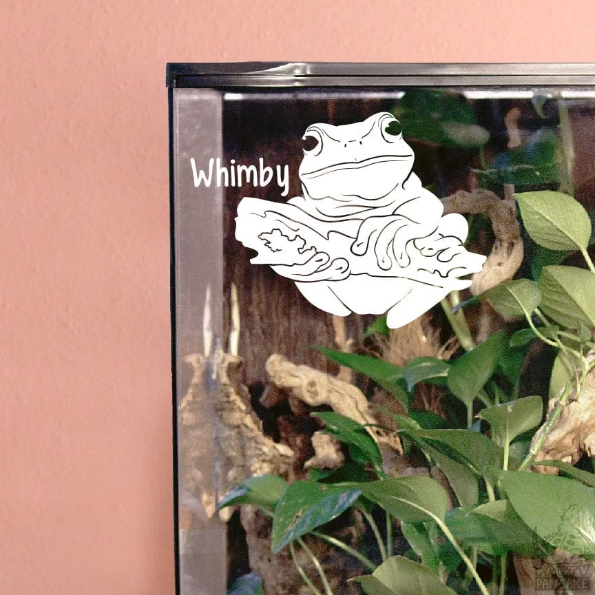 Whites Tree Frog Decal, Waterproof Vinyl Decal, Cute Amphibian Gift